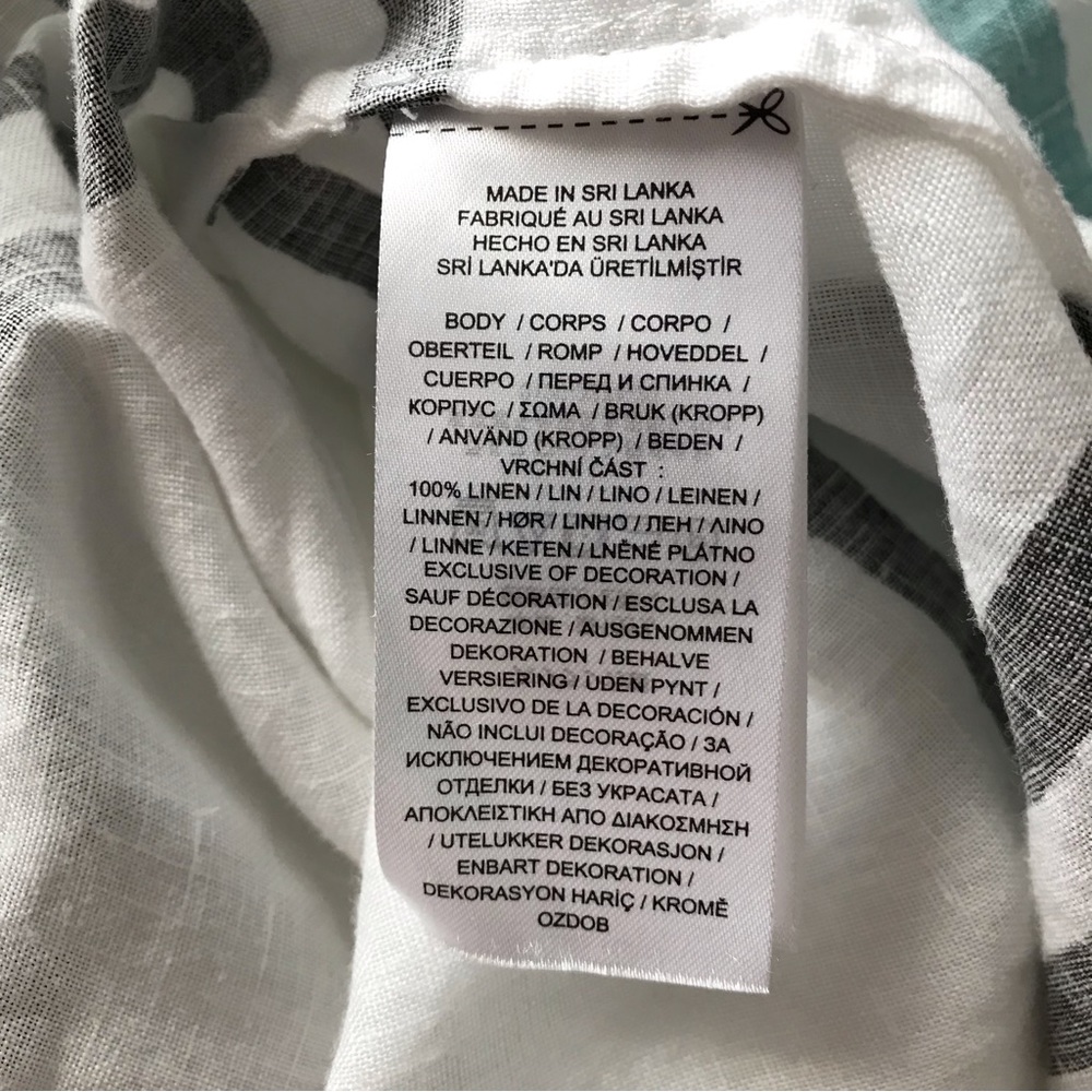 Lauren Ralph Lauren Striped Linen Tunic Top Size 2X White Band Collar Relax Fit - Picture 10 of 15